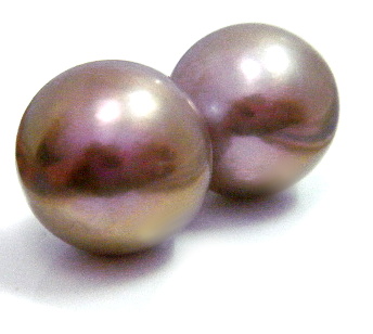 Natural Pink 15.5mm Pearl Stud Earrings
